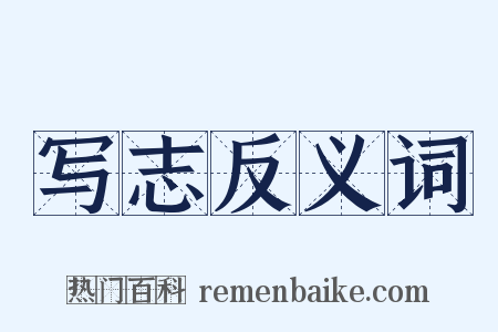 写志反义词是什么意思的图片